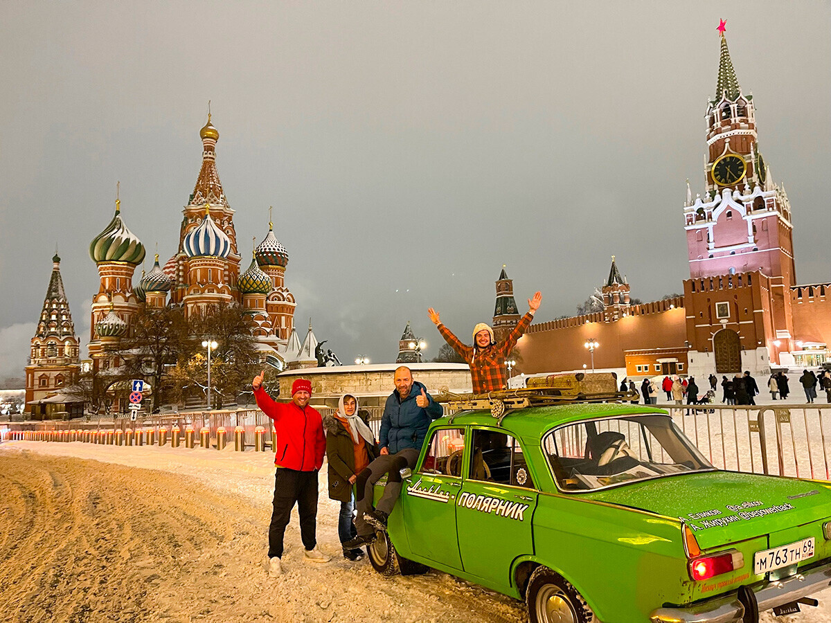 Viagem começou na Praça Vermelha de Moscou