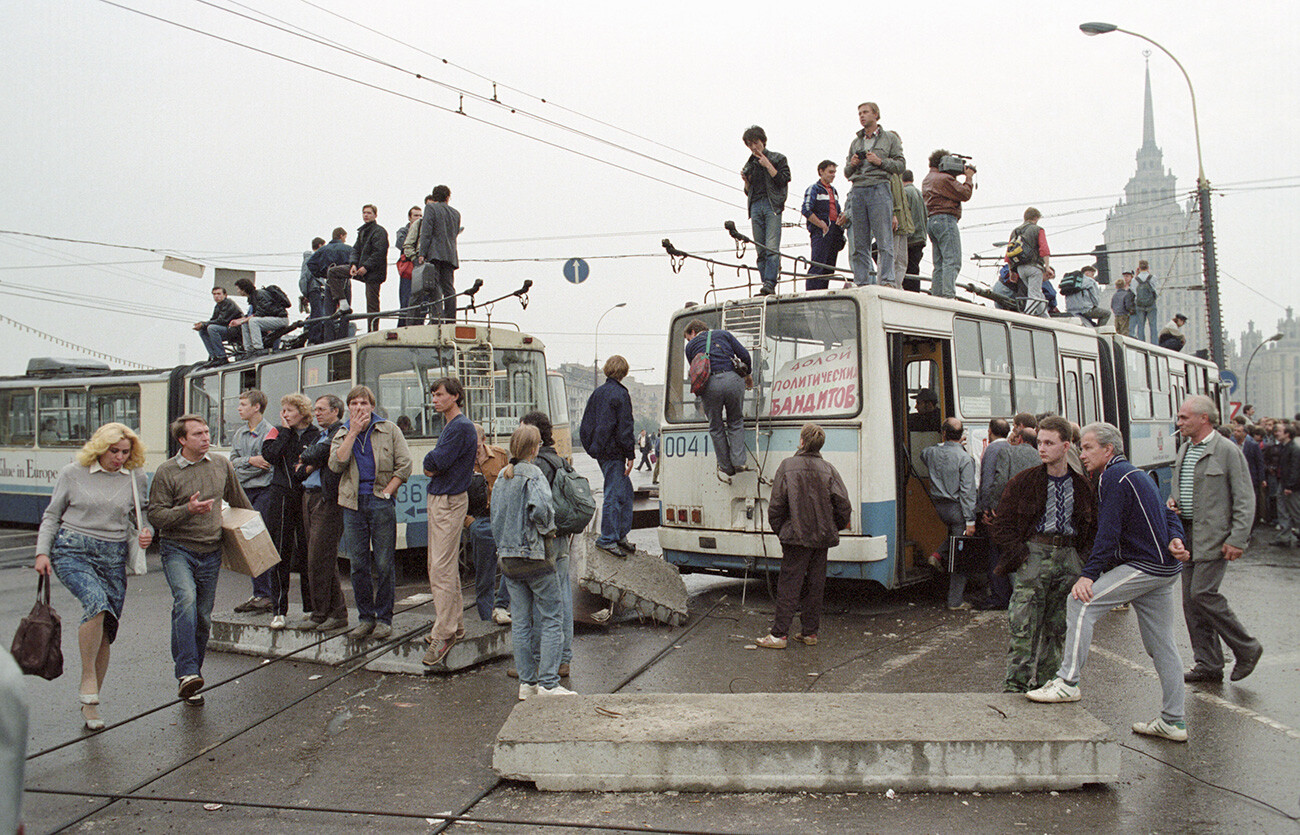 Mosca ai tempi del Putsch di agosto del 1991