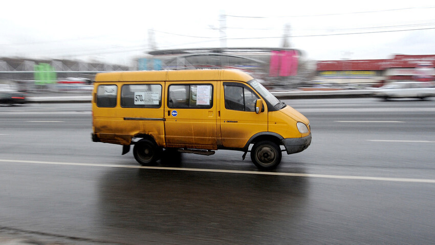 Marshrutka, un vehículo de alta velocidad en Moscú