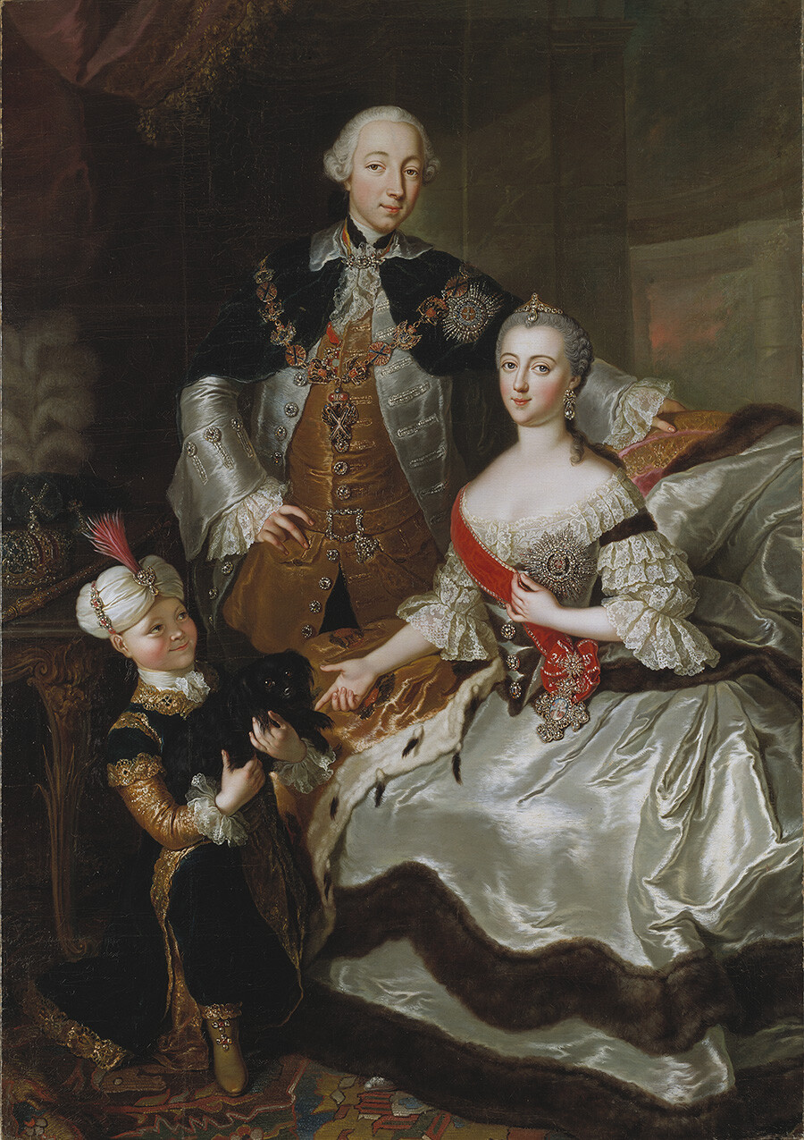 Kaiser Peter III. mit seiner Familie