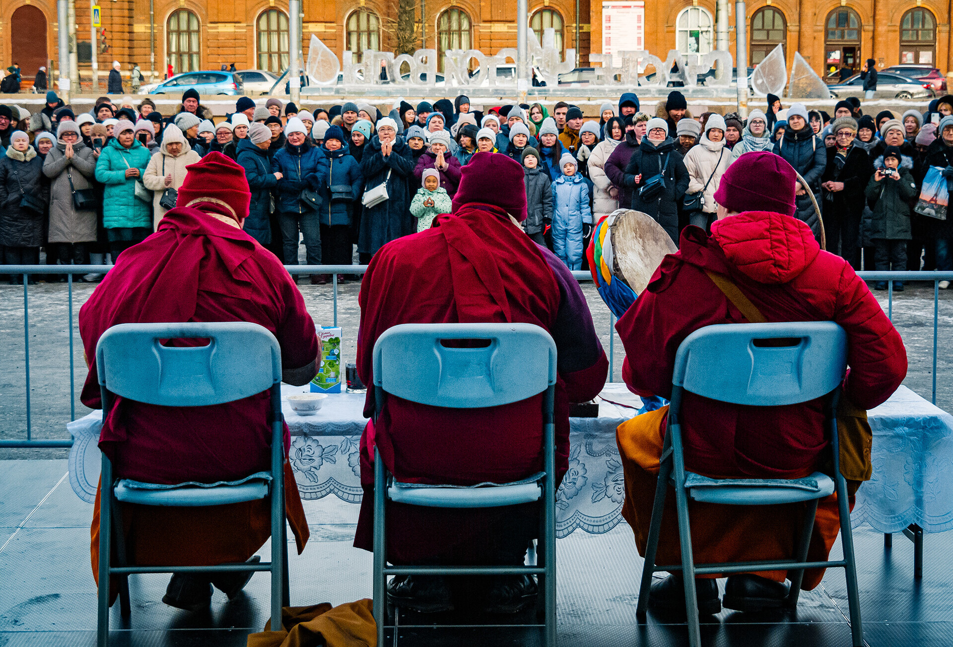 Para Lama (guru) dari datsan Irkutsk.