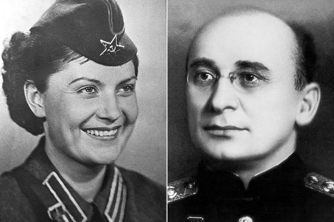 Eugenia Garkusha, actress (L) // Lavrentiy Beria, the head of Ministry of Interior (R) 