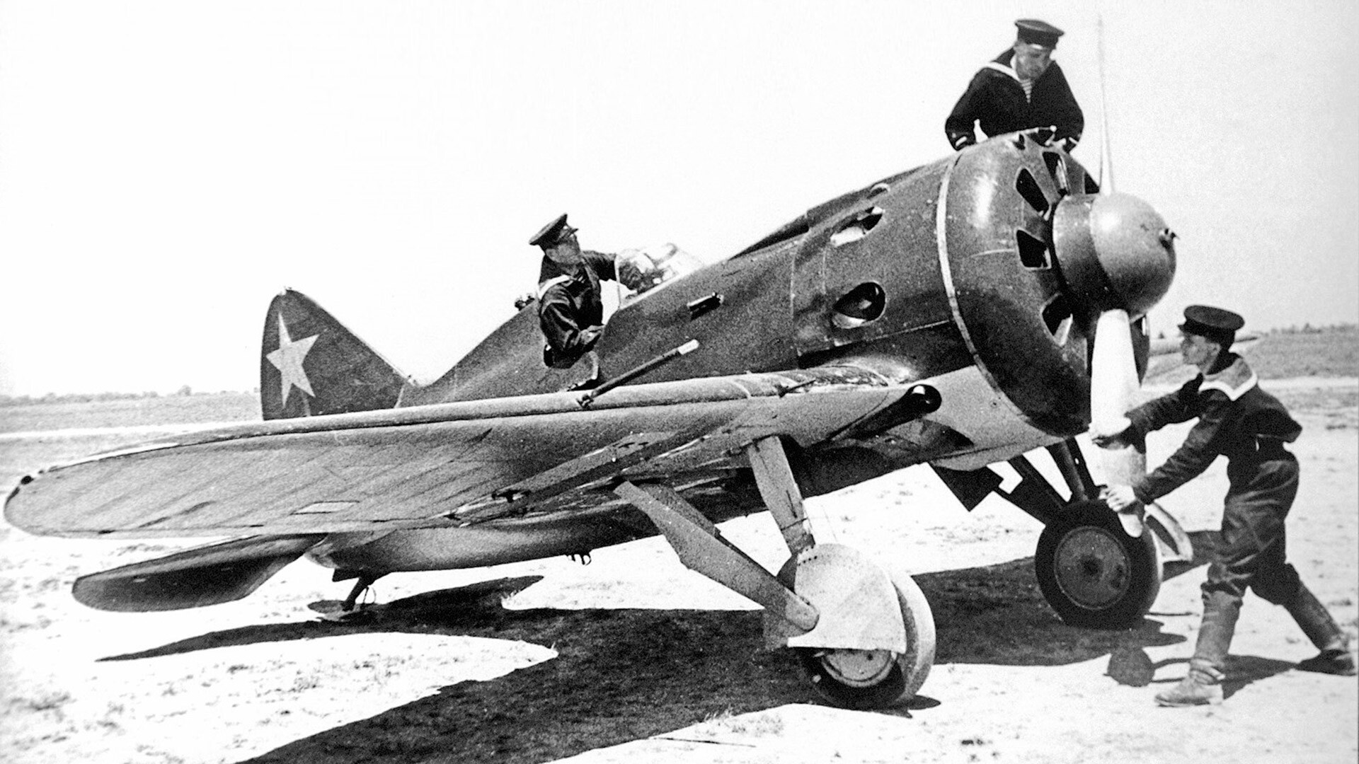 Soviet I-16 fighter plane.