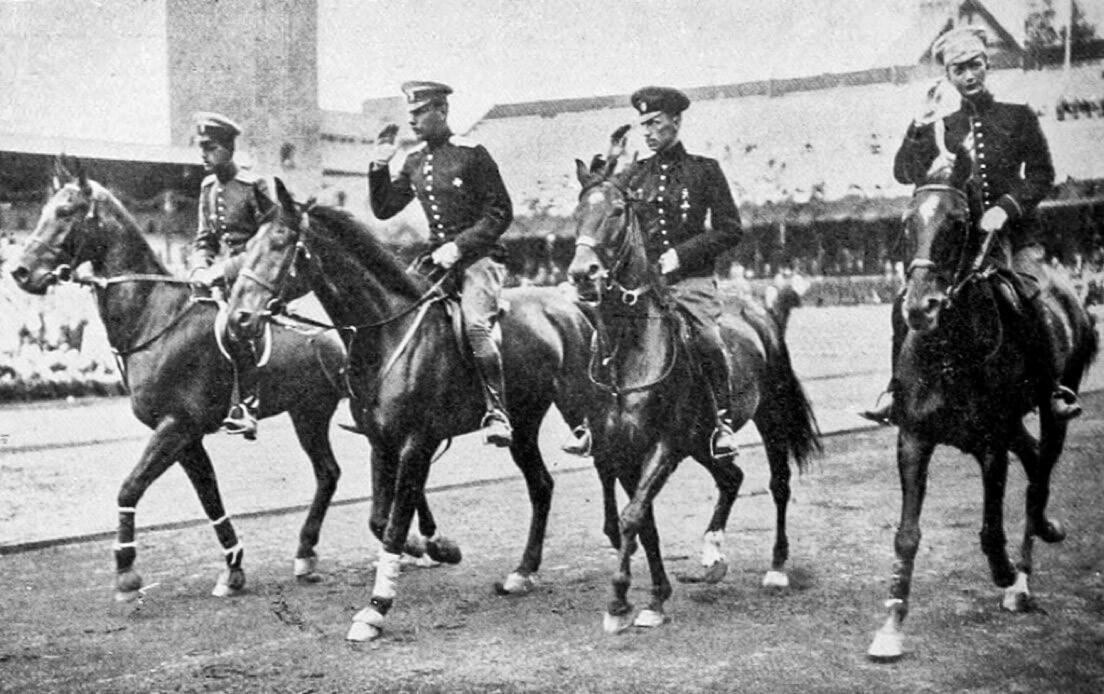 Groupe équestre russe aux Jeux Olympiques de Stockholm en 1912