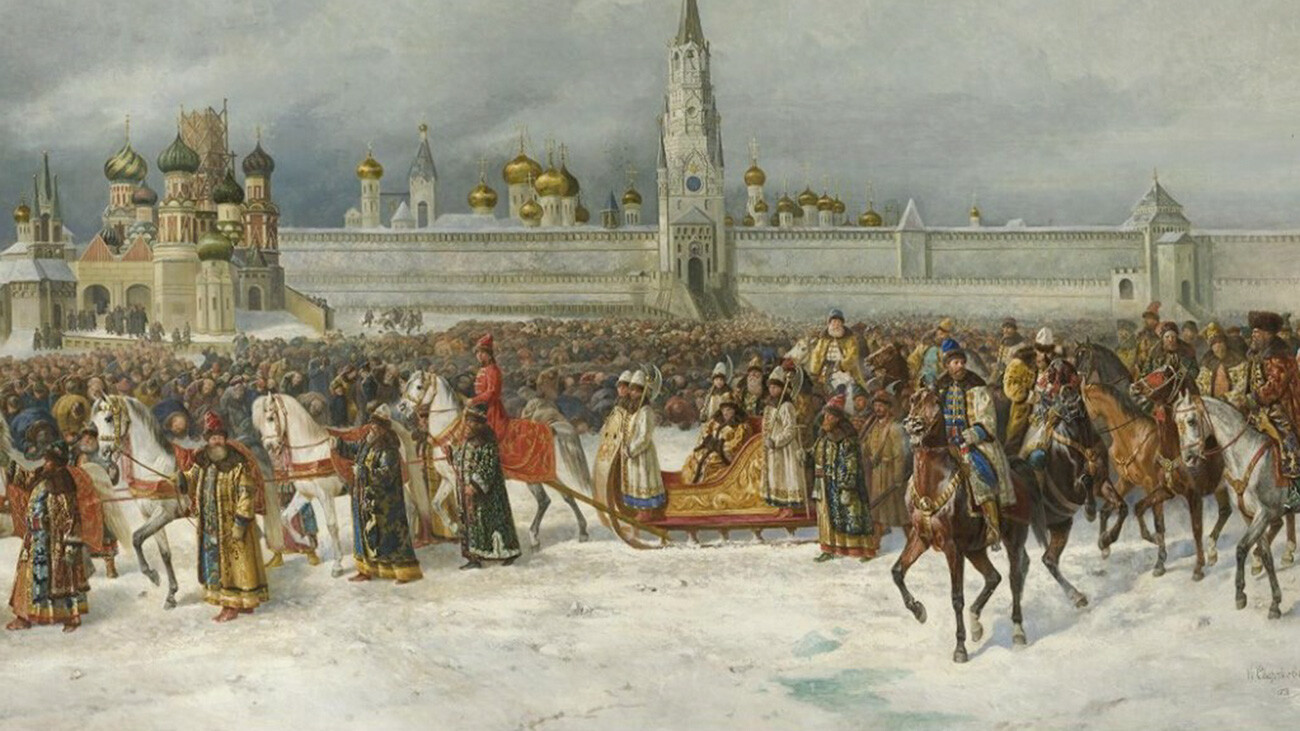 Tsar Ivan Vasilyevich on a sledge