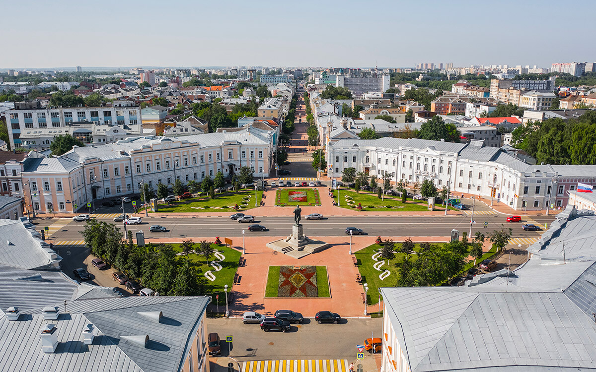 Plaza de Lenin en Tver. 