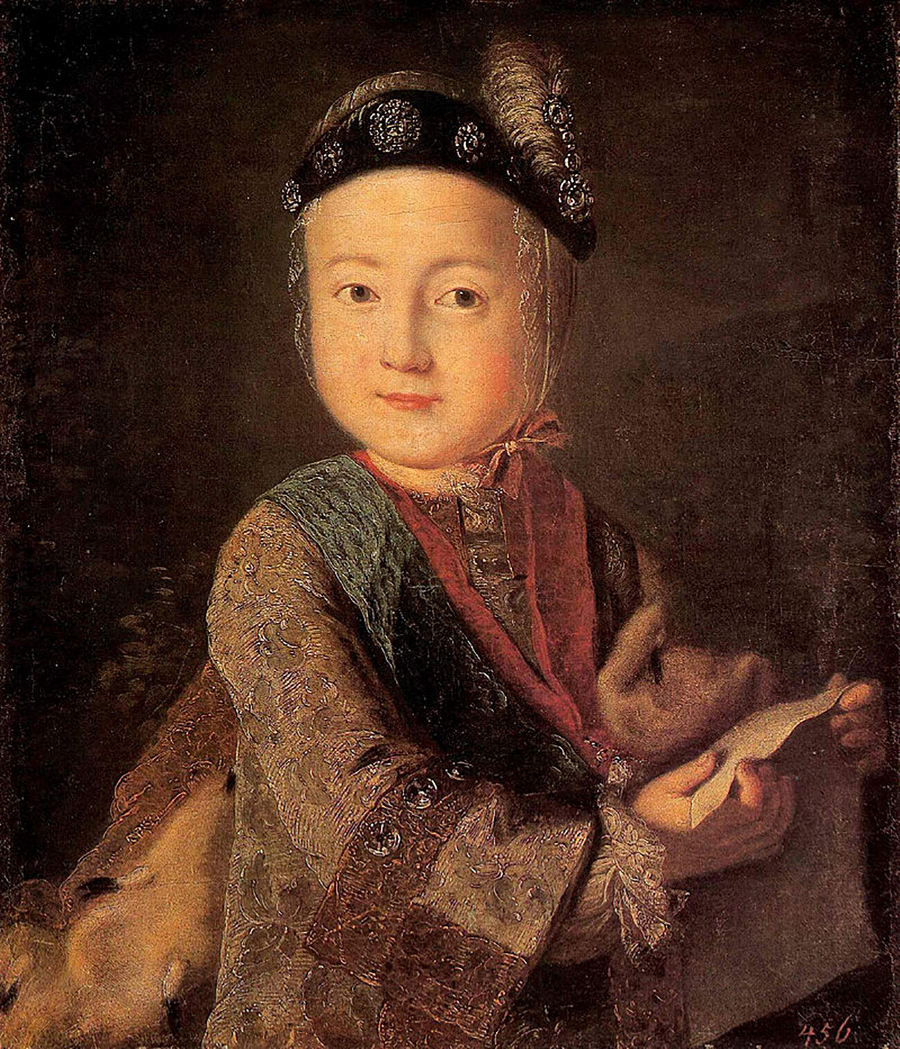 Портрет на Павел Петрович во детството. Непознат уметник, втора половина на  XVIII век.

