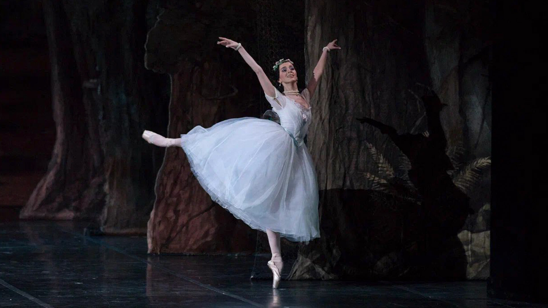Anastasía Limenko en el ballet 'La sílfide'.