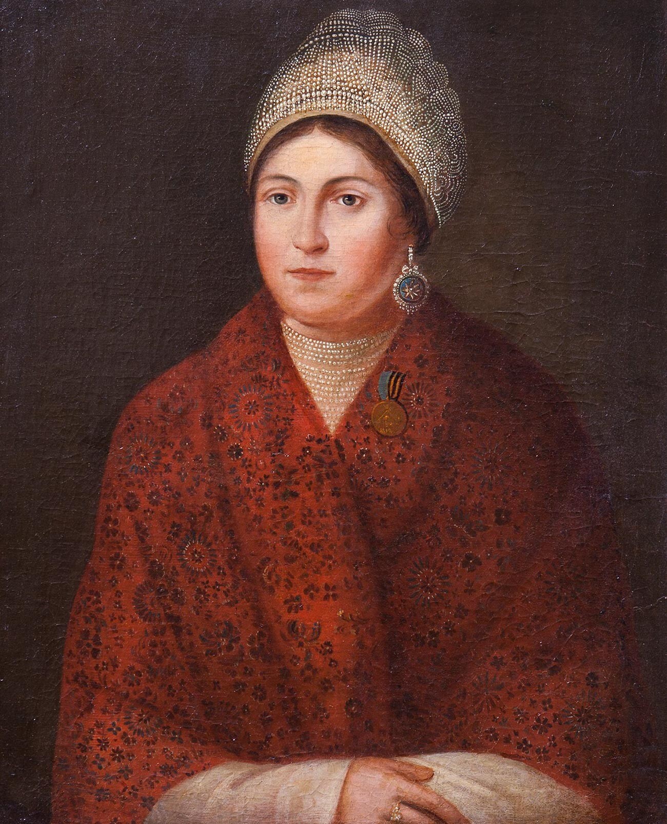 Retrato de Vasilisa Kójina por Aleksandr Smirnov, 1813.