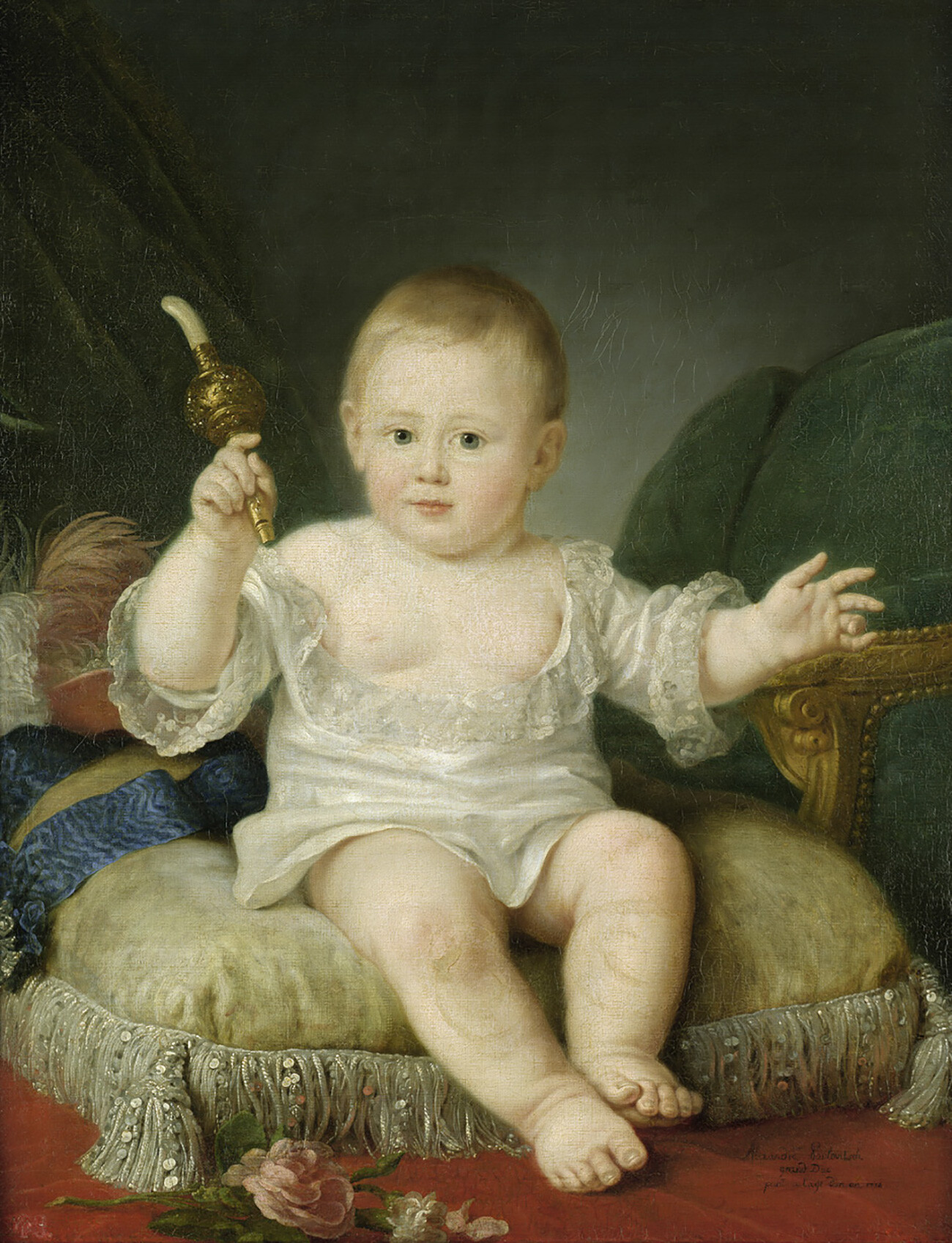 Alexandre 1º da Rússia quando criança. Atribuído a Voille.