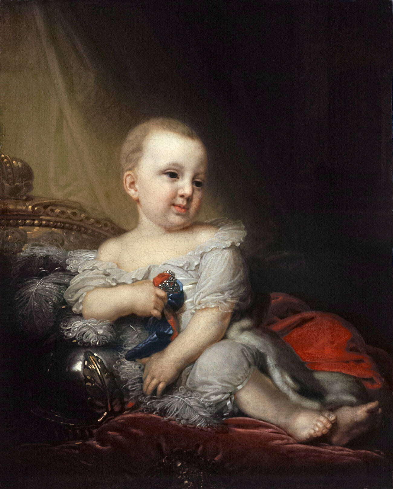 Nicolau 1º da Rússia quando criança, 1797. Vladímir Borovikôvski.