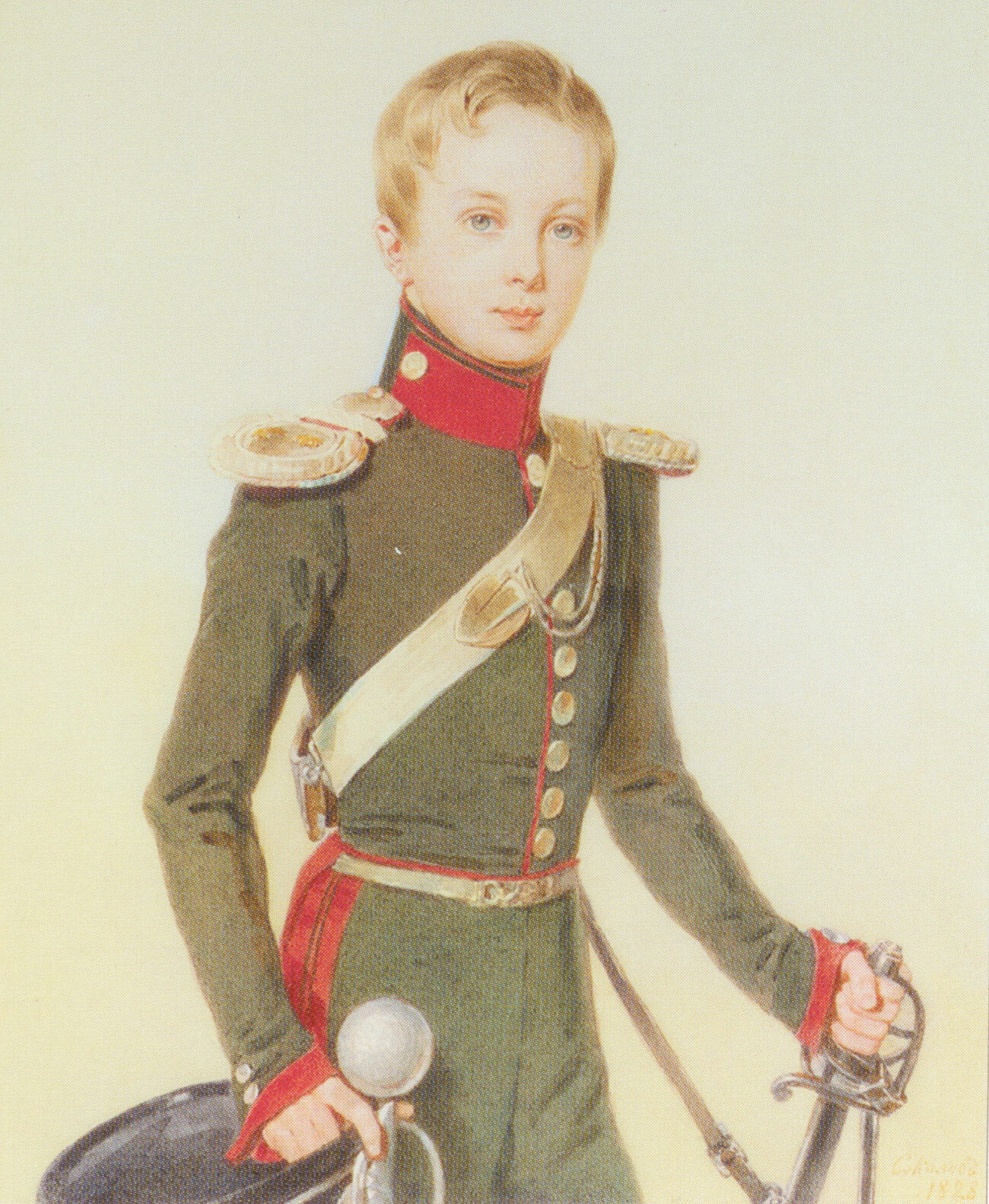 Alexandre 2º da Rússia quando criança. Piotr Sokolov.