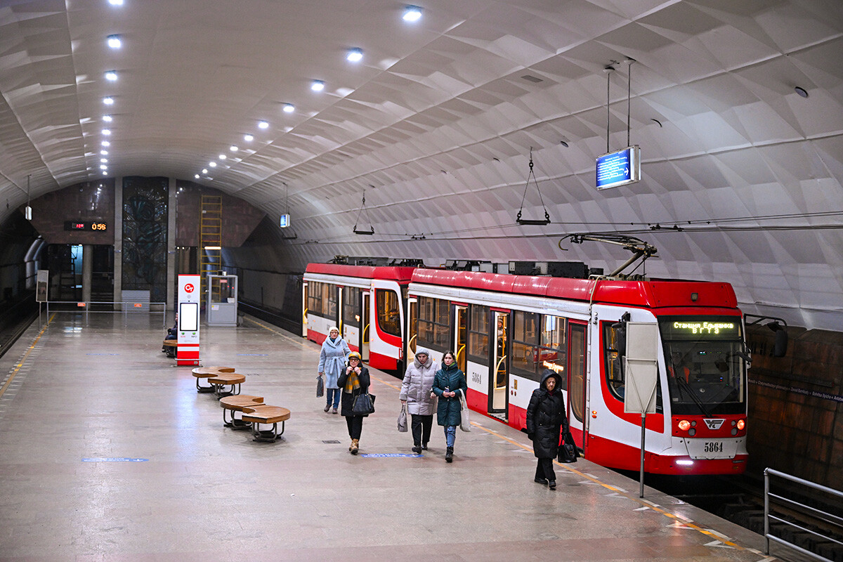 La estación de transporte urbano de alta velocidad Plóshchad Lénina, en Volgogrado.