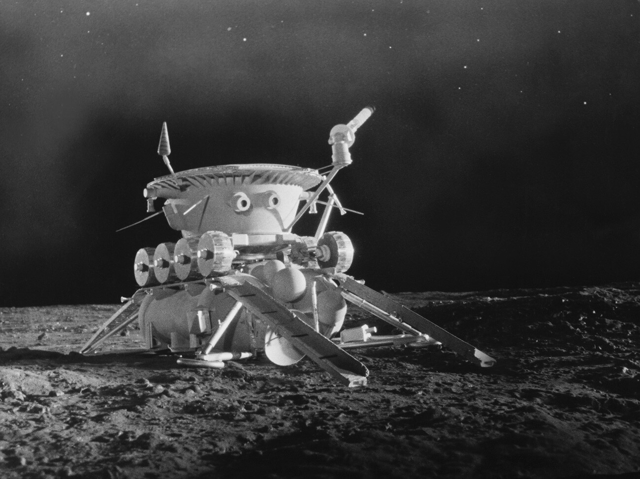 Lunokhod 1, primeira sonda espacial dos anos 1970.