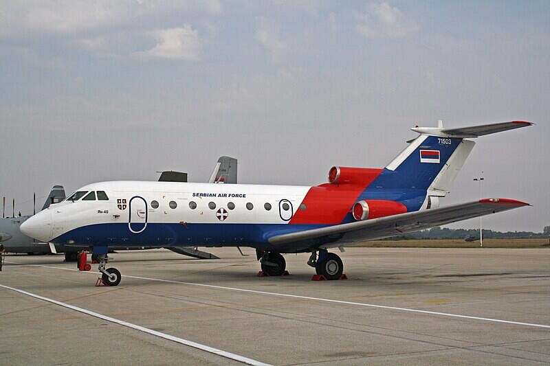 Yak-40 de la Fuerza Aérea Serbia