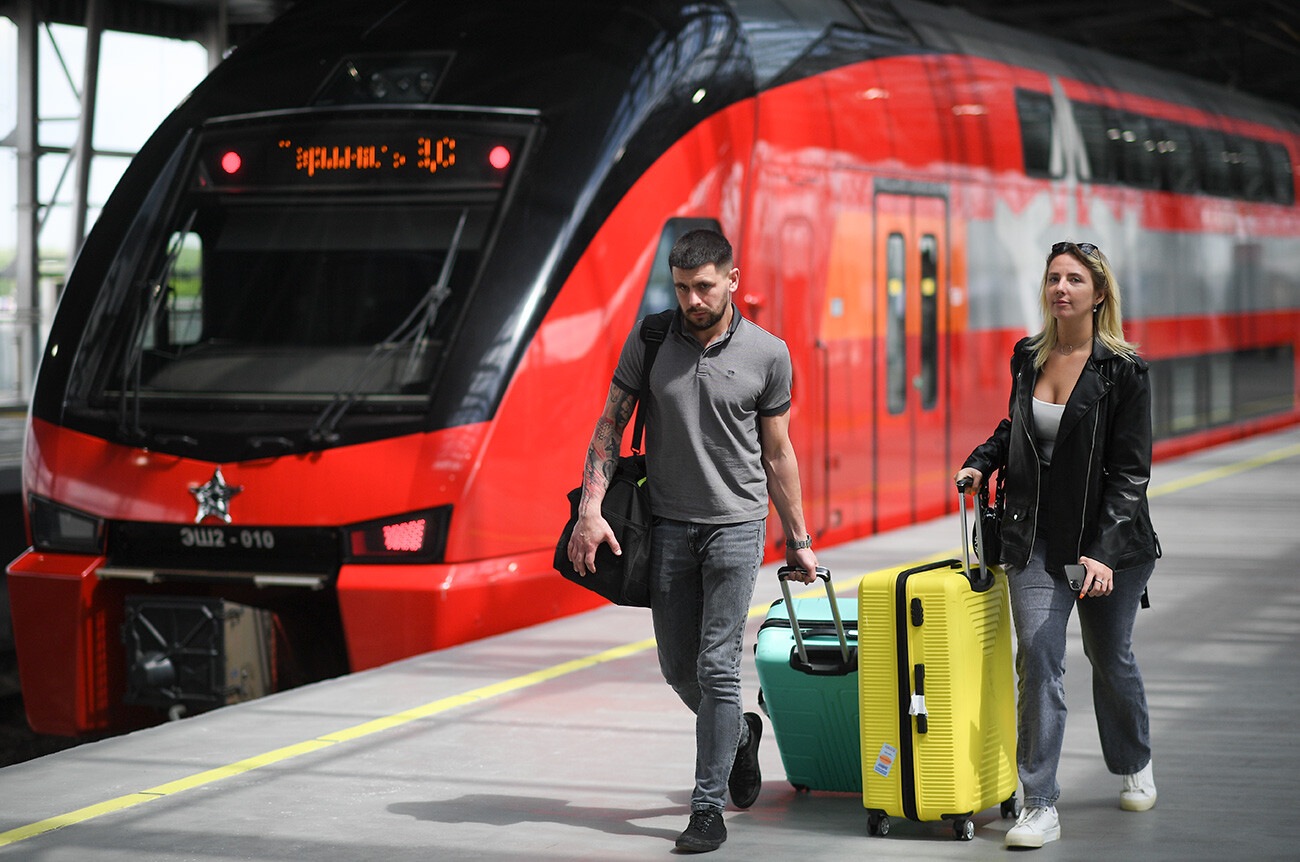 Aeroexpress train is the most easy way to get from airports to the city center