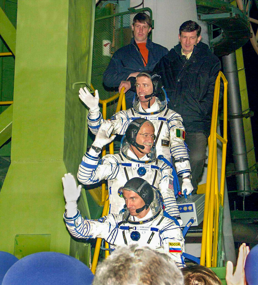 Membros da 11ª tripulação da ISS.