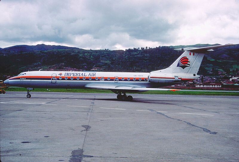 Tu-134 de’ Imperial Air’, la aerolínea regional del departamento de Cusco, Perú