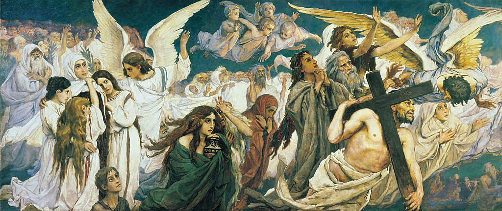 ‘The Joy of the Righteous about the Lord’ by Viktor Vasnetsov. Left part