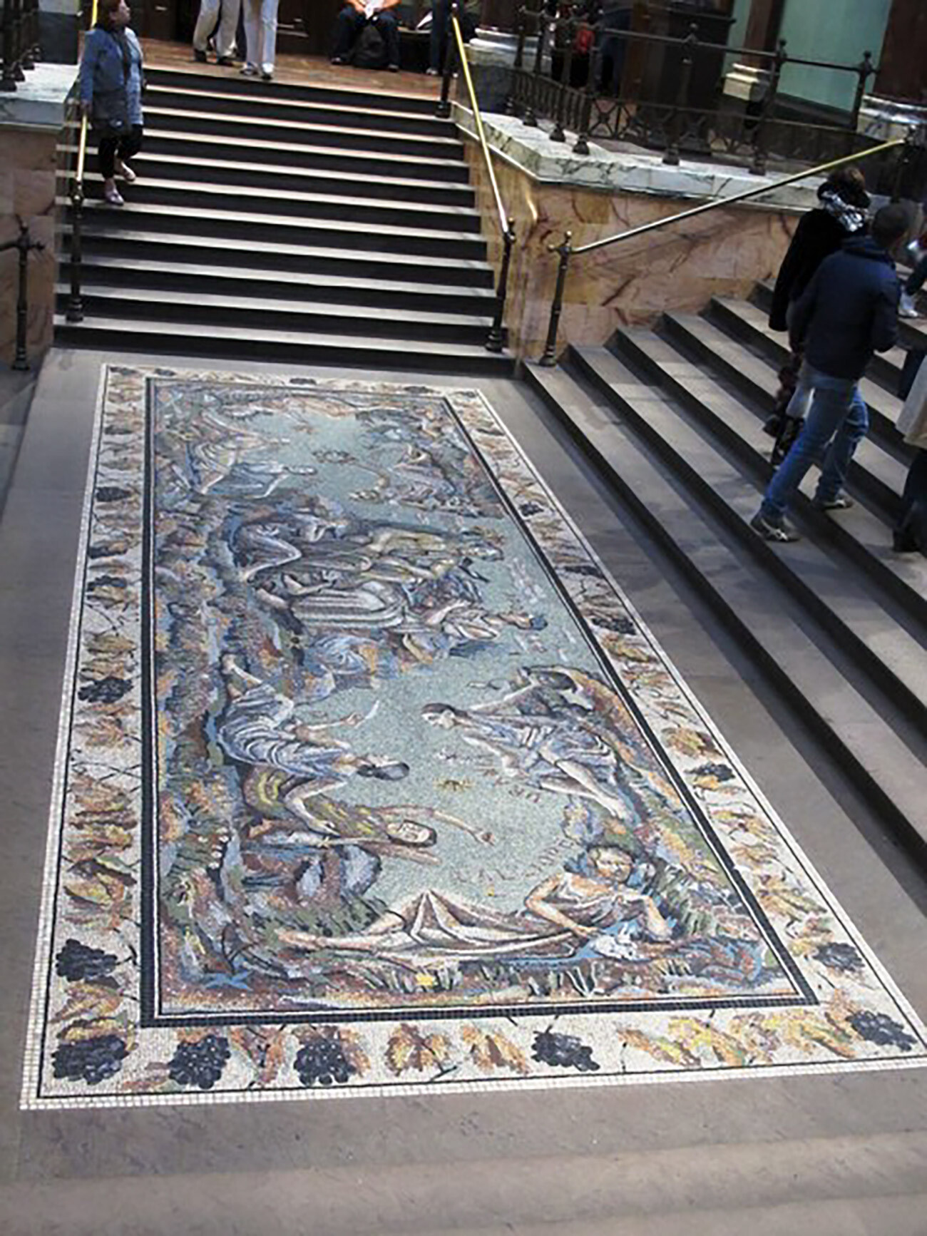 Mosaics in the vestibule of the National Gallery, London