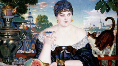 Who was the woman in the painting ‘Merchant’s Wife at Tea’?