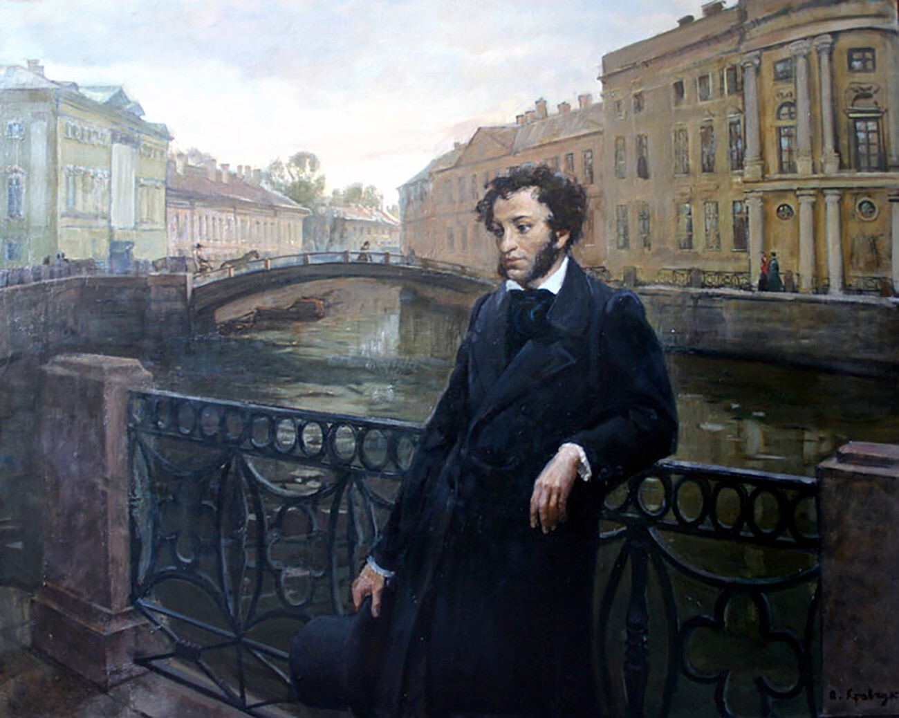 Púchkin no rio Moika, de Aleksandr Kravtchuk.