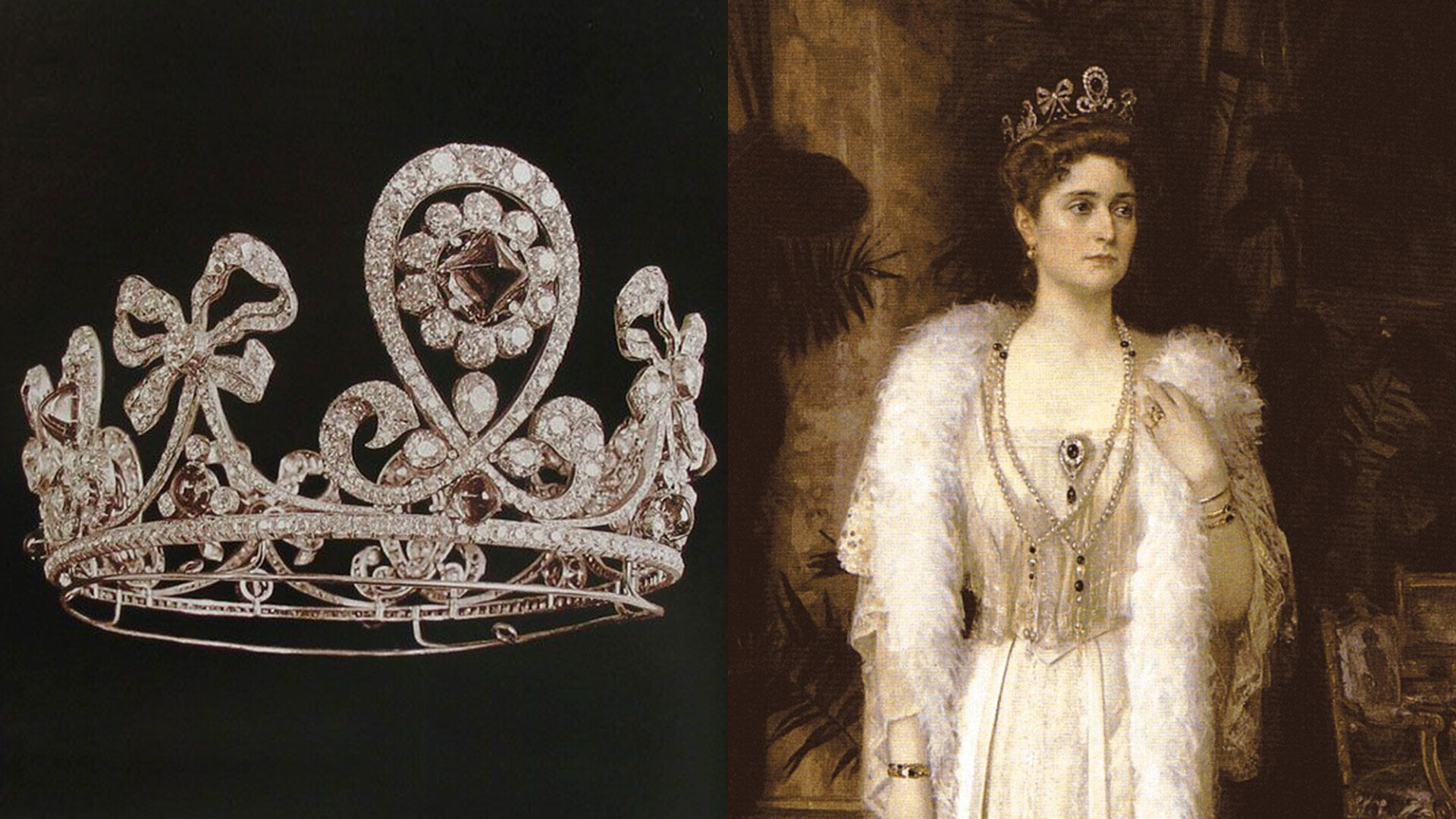 Alexandra Feodorovna com sua tiara.