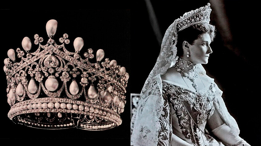 A última imperatriz, Alexandra Feodorovna com a Grande Tiara de Diamantes.