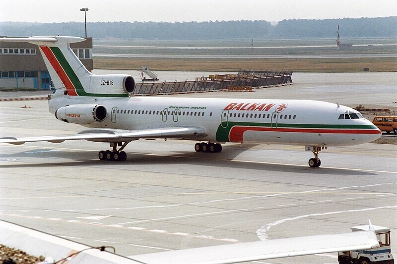 Tu-154 da companhia aérea búlgara Balkan.

