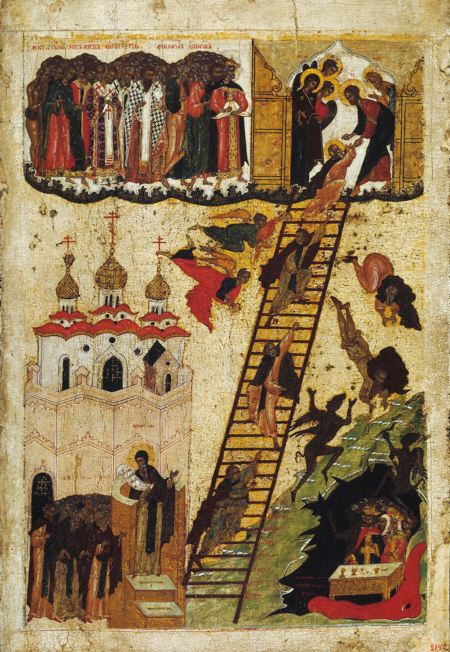 Icône de l'Échelle sainte du XVIe siècle