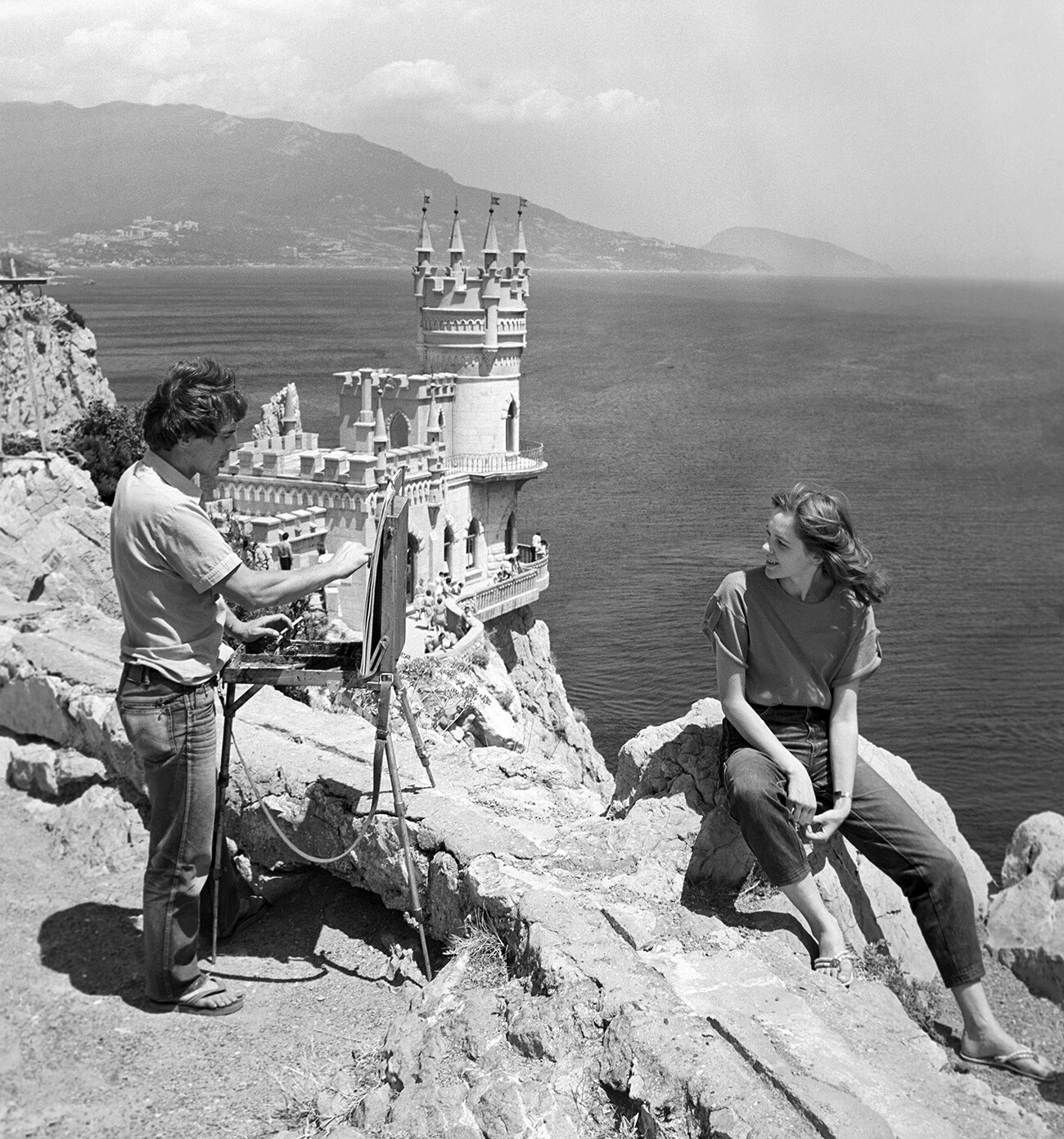 At the Swallow's Nest Castle.