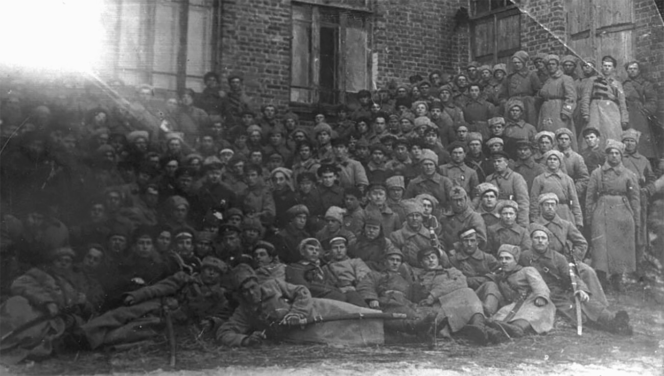 Veterans of Grigory Kotovski's partisan units reunited for a conference, 1922.