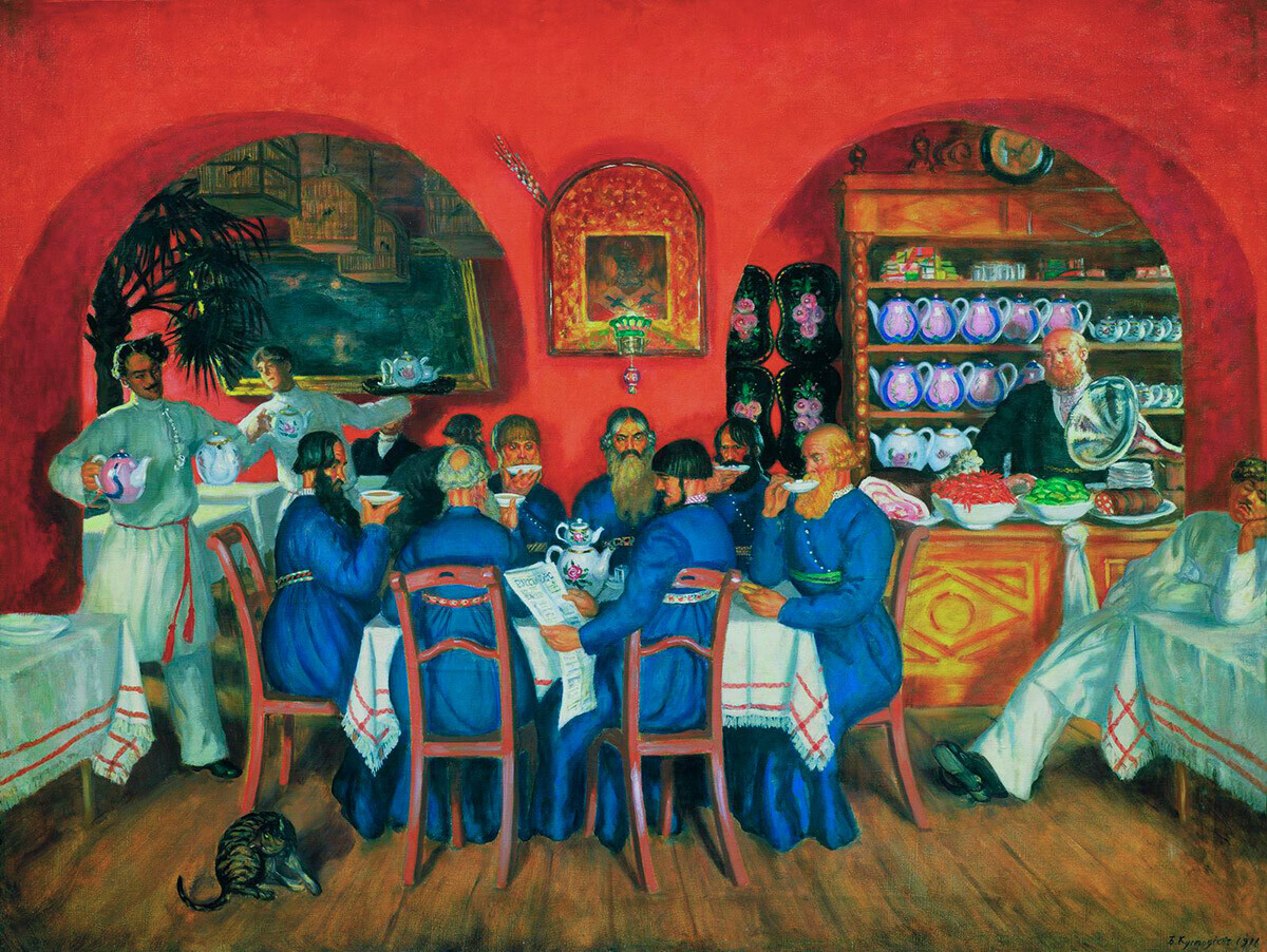 Taverna em Moscou (1916), de Boris Kustodiev.