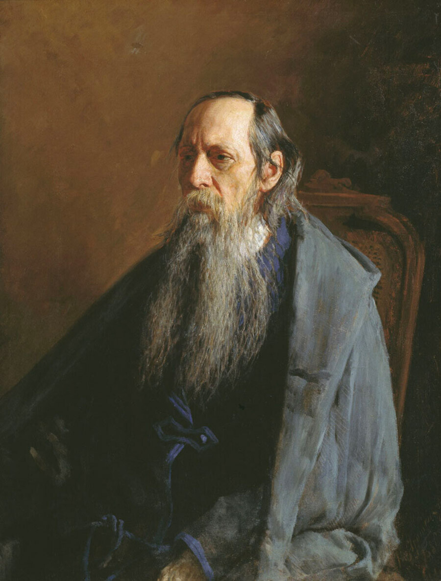 Retrato de Saltikov-Schedrin, por Nikolai Iarochenko.