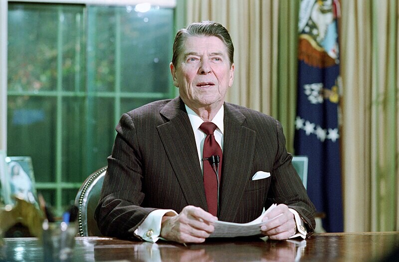 Ronal Reagan, presidente de los EEUU a mediados de los años 80