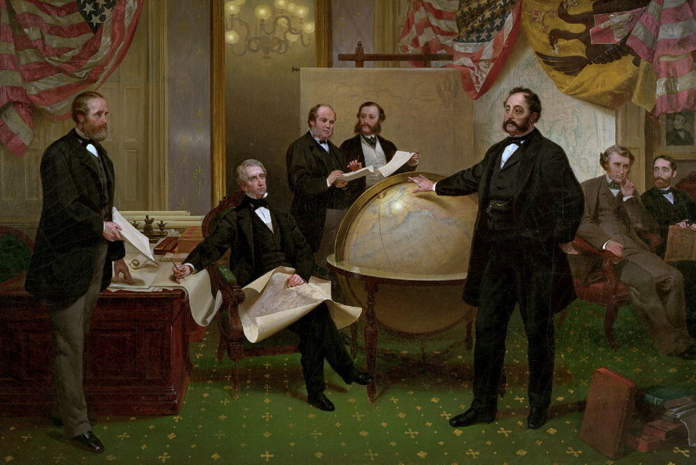 William H. Seward and Eduard de Stoeckl Negotiating the Alaska Purchase.