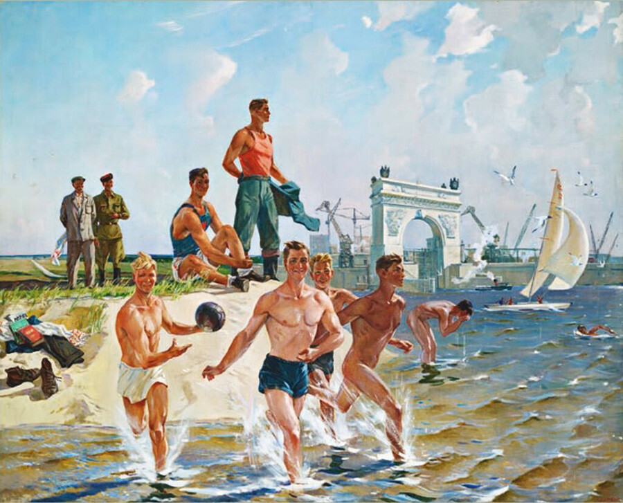 Alexánder Deineka. Brigada de vacaciones, 1952