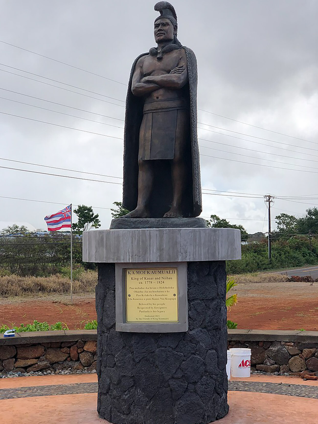 Representation of Kaumualiʻi at Russian Fort Elizabeth State Historical Park in Pakala Village, Kauai, Hawaii.