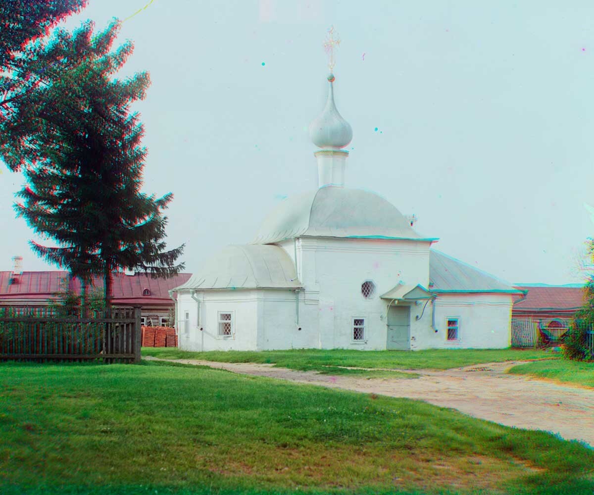 Monastère Saint-Théodore. Église de l’icône de Notre-Dame de Kazan, façade nord-est. Photographie de Sergueï Prokoudine-Gorski. Été 1911.