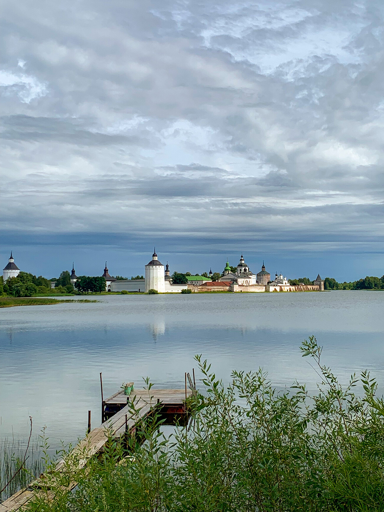 View to the Kirillo-Belozersky Monastery from the other shore of Lake Siverskoye