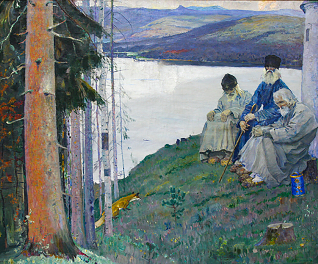 Mikhail Nesterov. Three schema-monks