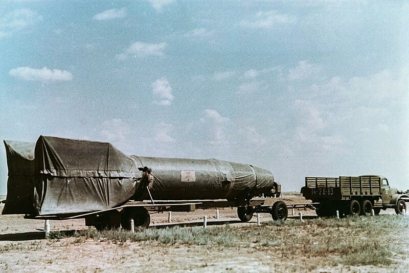 Este misil V-2 alemán fue transportado a la URSS y lanzando desde el polígono de pruebas de Kasputin Yar en 1947.