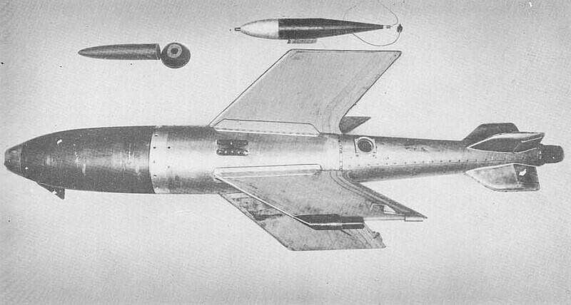 Misil guiado X-4 que debía equipar a los Ta 183