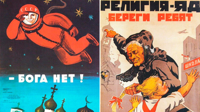 Как большевики боролись с религией при помощи ПЛАКАТОВ - Узнай Россию