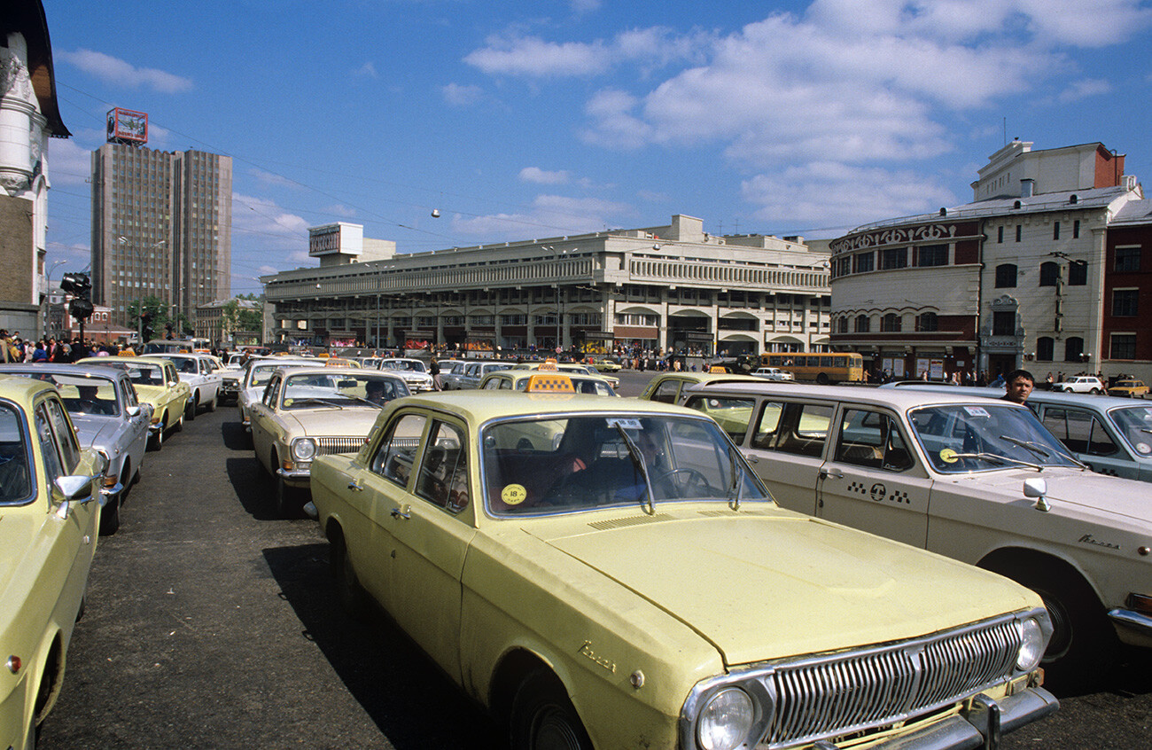 Taxi station in Moscow