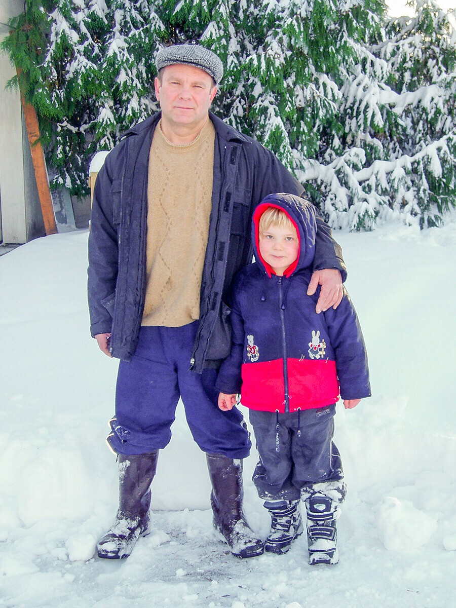 Con su hija en Canadá