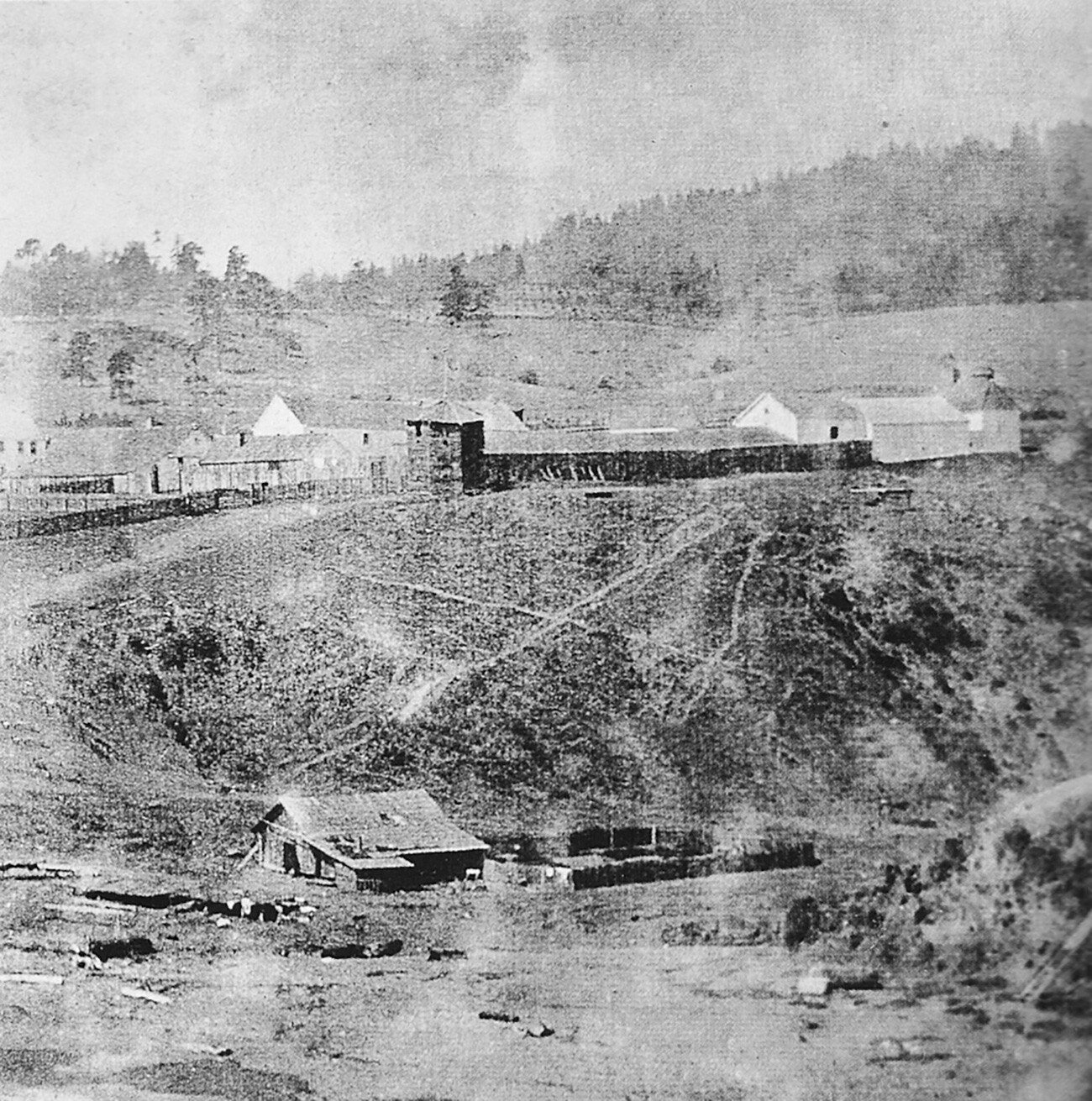 Fort Ross hacia 1865.