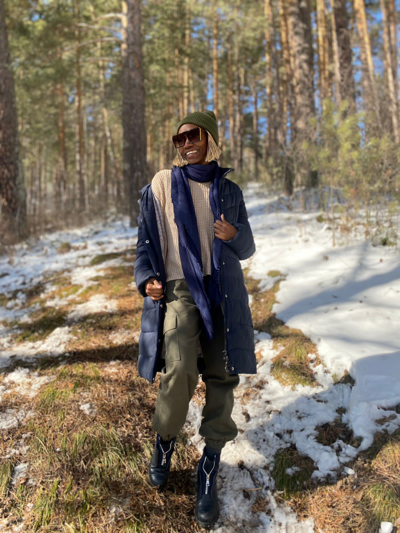 African princess in a Russian forest