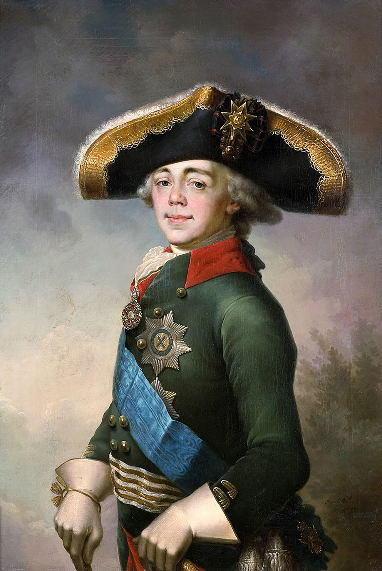 Retrato de Paulo 1º, por Vladímir Borovikôvski, 1796.