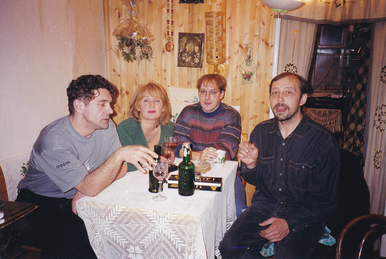 With famous actor Sergei Makovetsky (on the left) and Nikolai Kolyada (on the right)